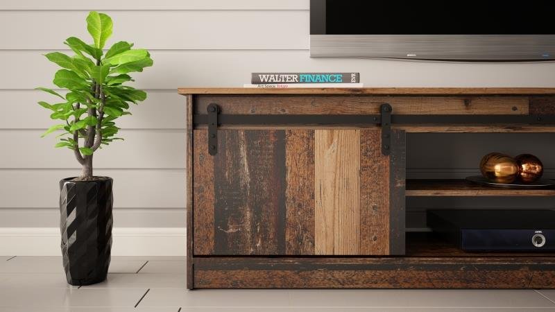 GRANERO TV stand, aged wood / old wood - Image 5