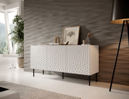 HOLE chest of drawers 152 black matt/black matt