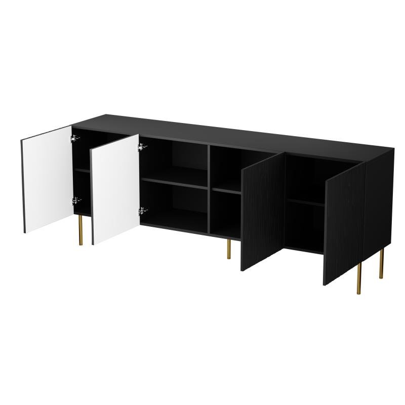 JUNGLE chest of drawers 190 black matt/black matt - Image 3