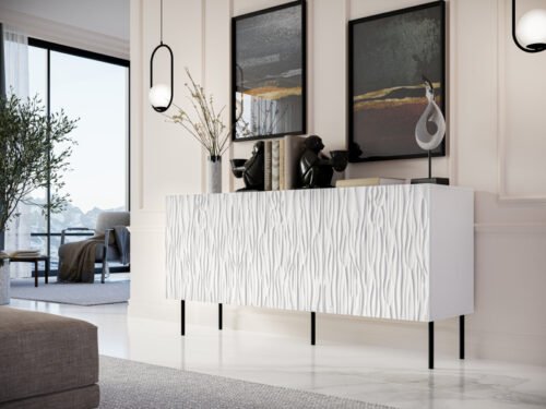 JUNGLE chest of drawers 152 white matt/white matt