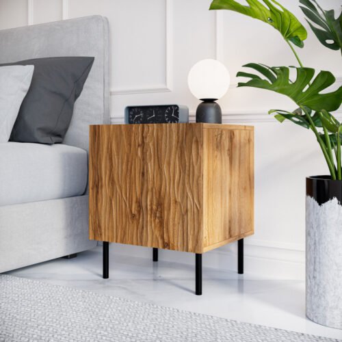 JUNGLE bedside cabinets (2 pcs. = 1 set) wotan oak/black