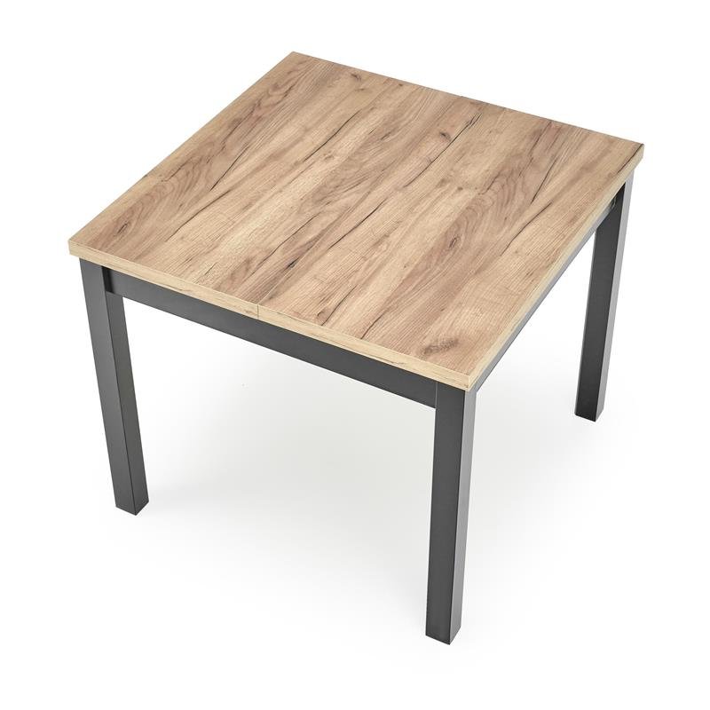 TIAGO SQUARE extendable table, oak / black - Image 5