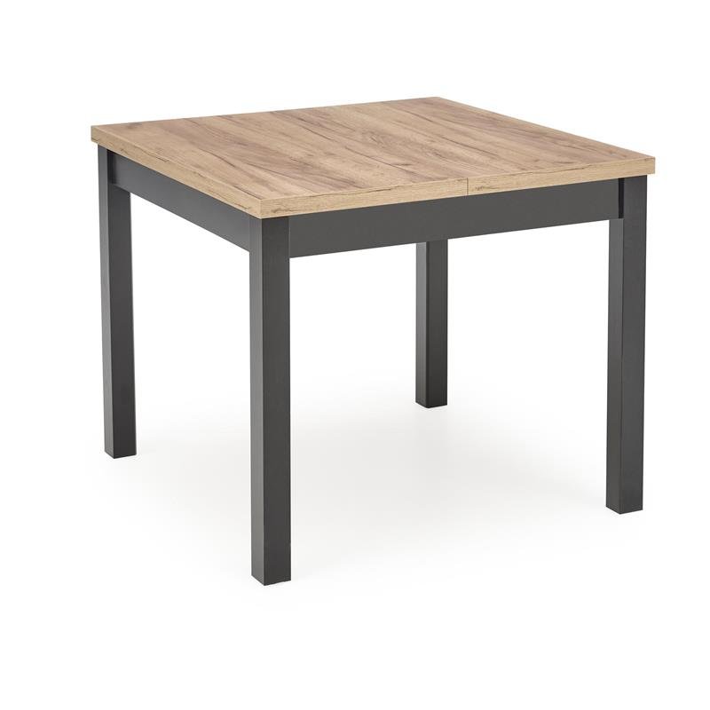 TIAGO SQUARE extendable table, oak / black - Image 7