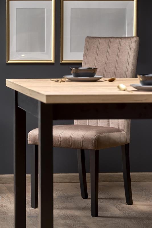 TIAGO SQUARE extendable table, oak / black - Image 8