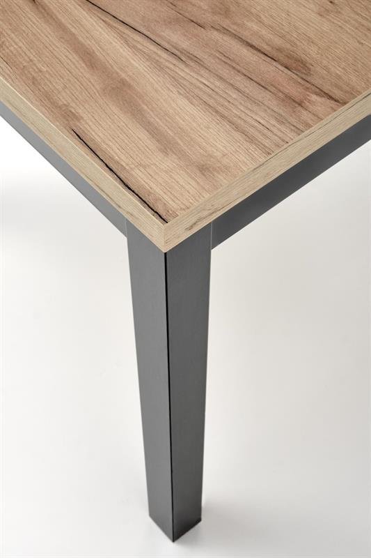 TIAGO SQUARE extendable table, oak / black - Image 13