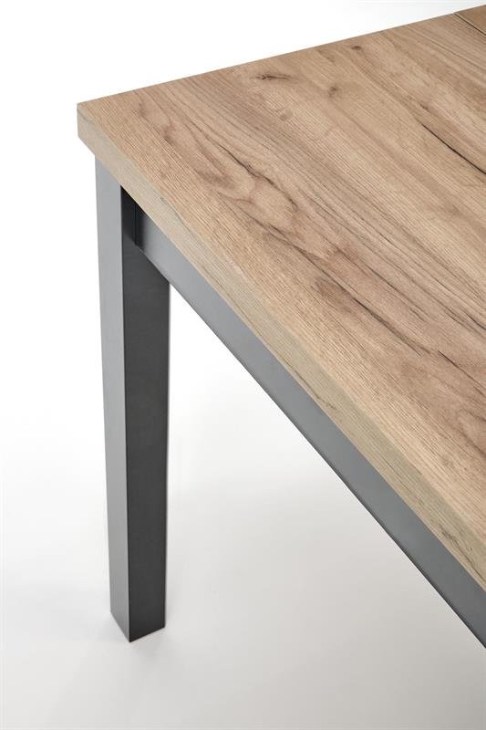 TIAGO SQUARE extendable table, oak / black - Image 14