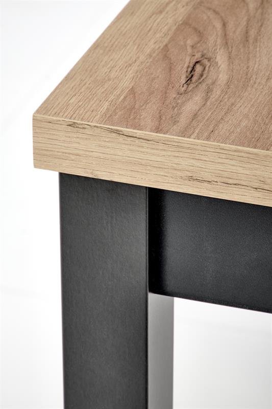 TIAGO SQUARE extendable table, oak / black - Image 15