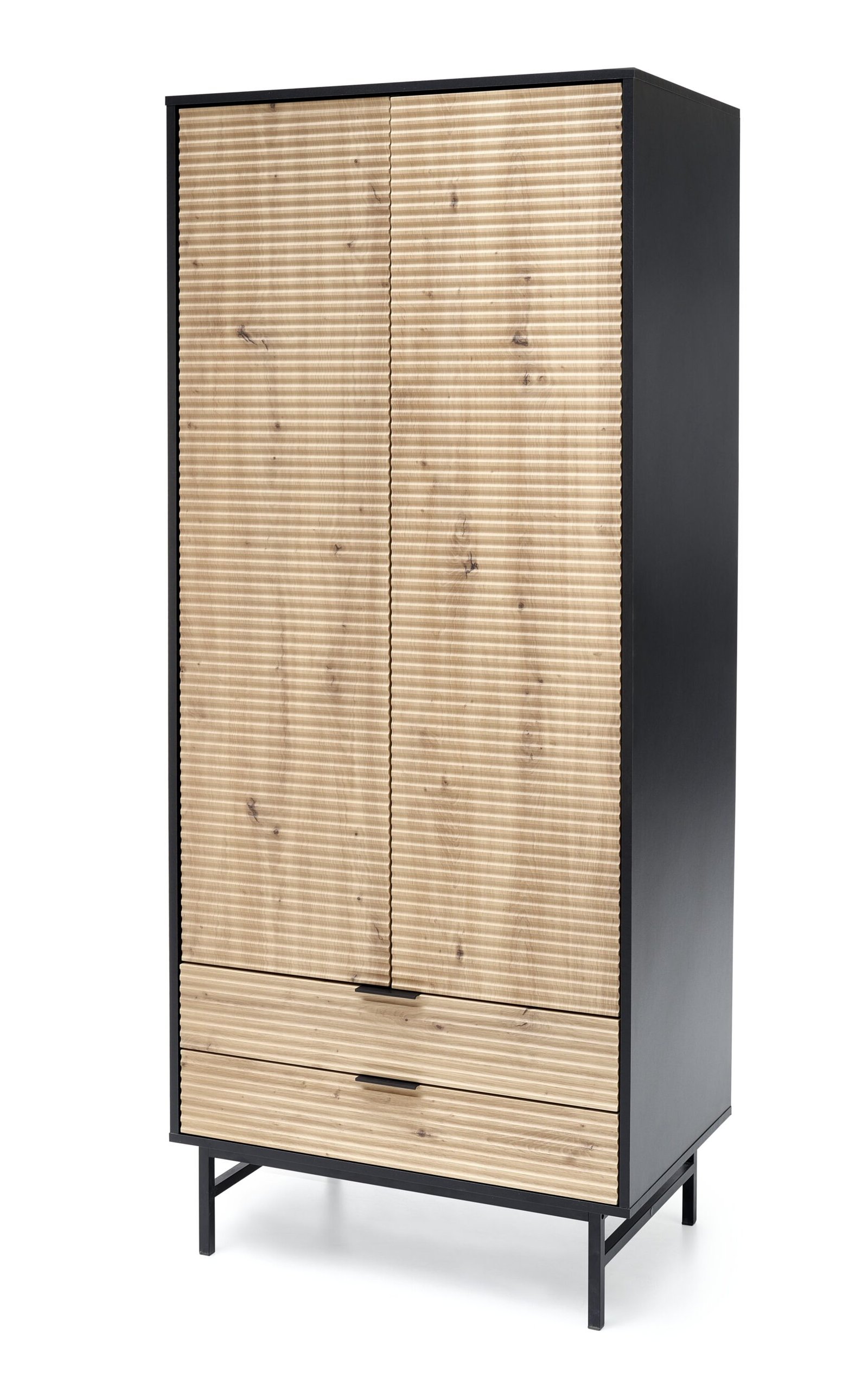 MURANO S-1 wardrobe, oak veneer / black