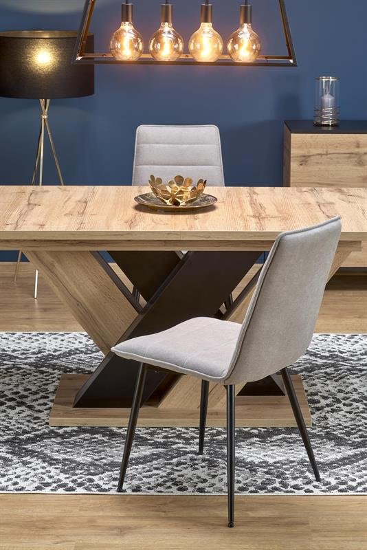 BRANDON extendable table, wotan oak / black - Image 15