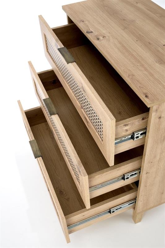 BORNEO KM-2 chest of drawers, oak / black - Image 10