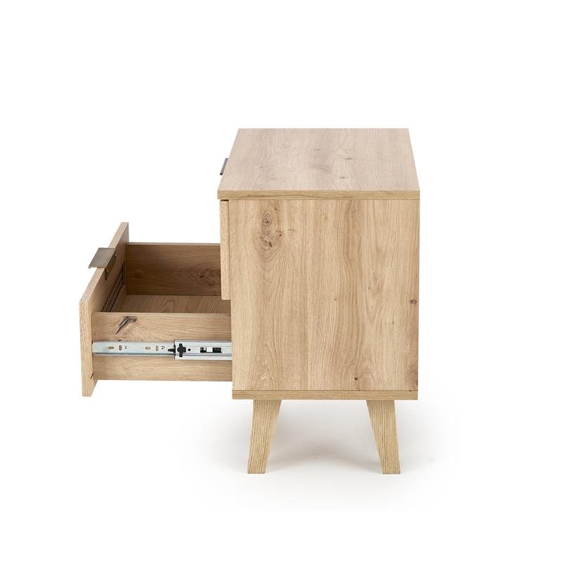 BORNEO SN-1 bedside table, oak imitation / black - Image 5