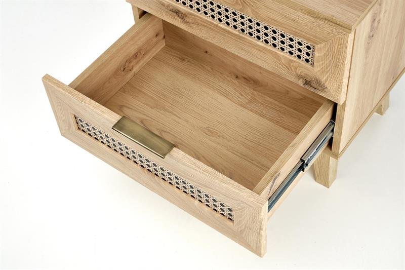 BORNEO SN-1 bedside table, oak imitation / black - Image 7