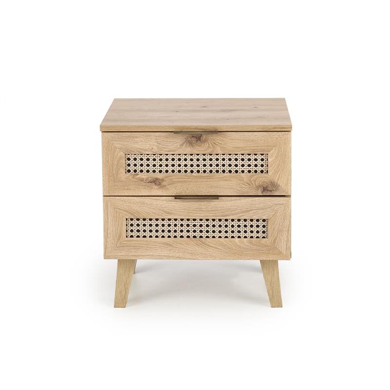BORNEO SN-1 bedside table, oak imitation / black - Image 9