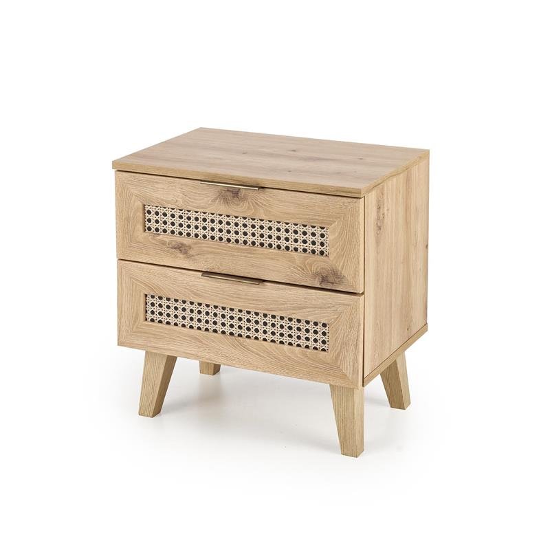 BORNEO SN-1 bedside table, oak imitation / black - Image 10
