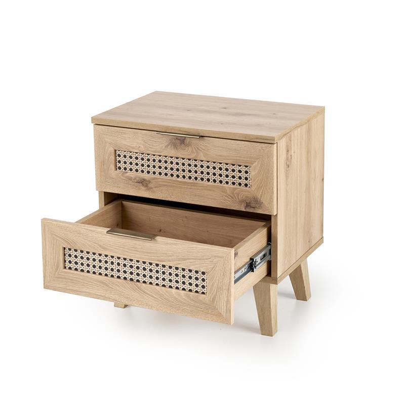 BORNEO SN-1 bedside table, oak imitation / black - Image 11