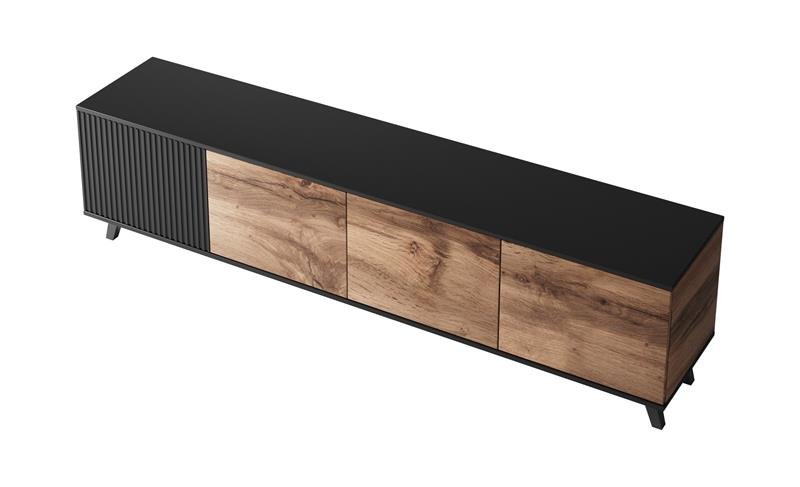 RANDOM RTV-3 TV stand 200 cm, wotan oak / black - Image 2