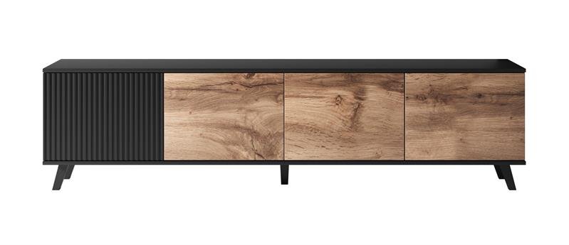 RANDOM RTV-3 TV stand 200 cm, wotan oak / black - Image 4