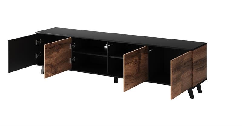 RANDOM RTV-3 TV stand 200 cm, wotan oak / black - Image 5