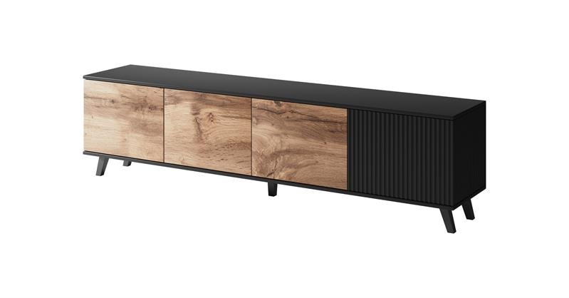 RANDOM RTV-3 TV stand 200 cm, wotan oak / black - Image 9