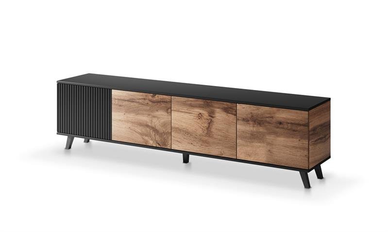 RANDOM RTV-3 TV stand 200 cm, wotan oak / black - Image 10