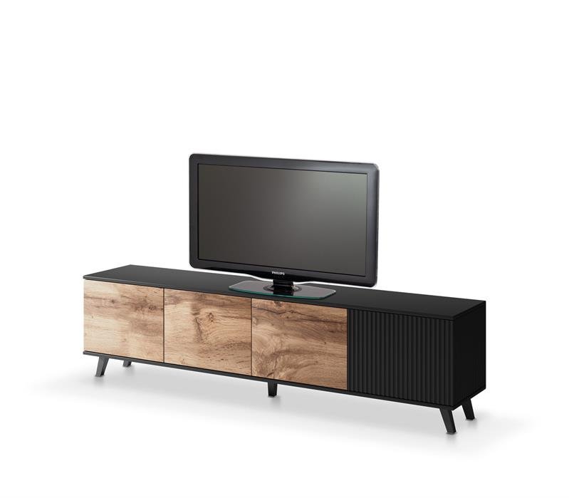 RANDOM RTV-3 TV stand 200 cm, wotan oak / black - Image 11