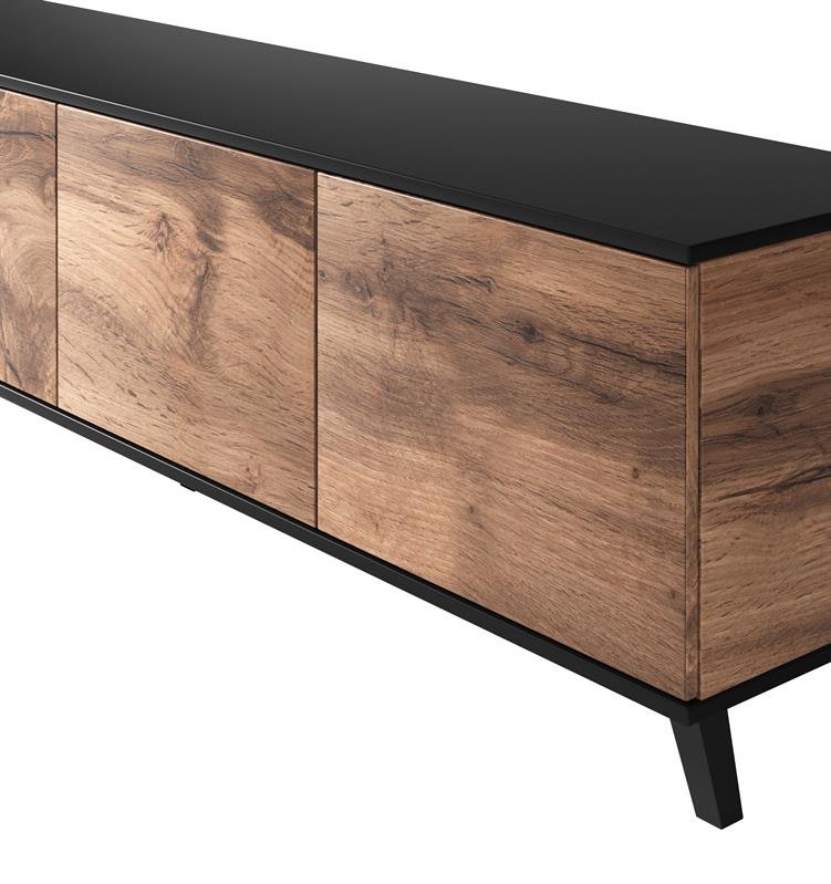 RANDOM RTV-3 TV stand 200 cm, wotan oak / black - Image 17