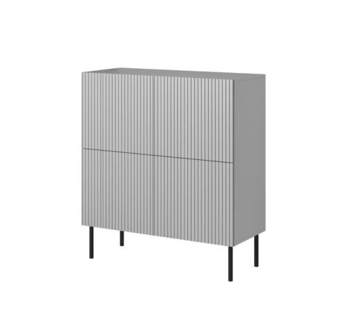 ASENSIO KM-2 chest of drawers, light gray / black