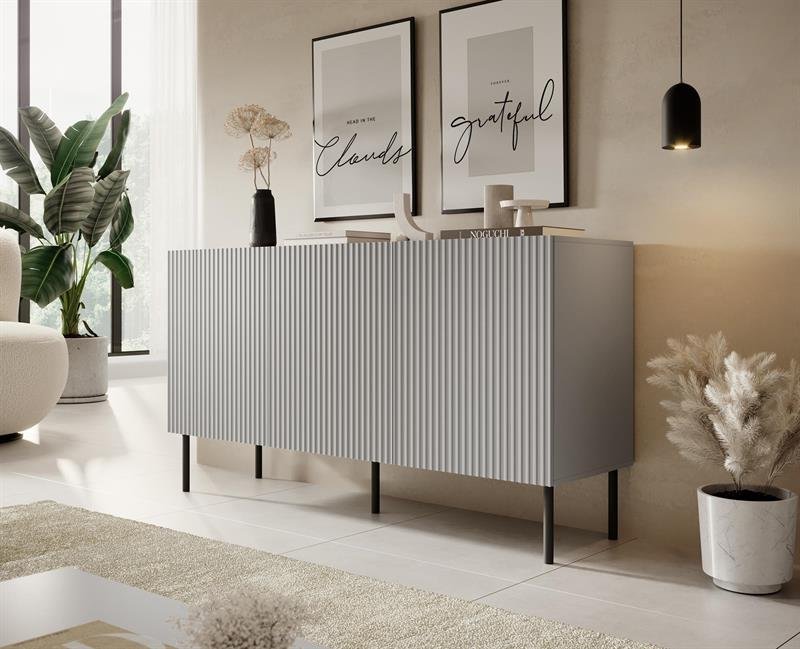 ASENSIO KM-1 chest of drawers, light gray / black - Image 4
