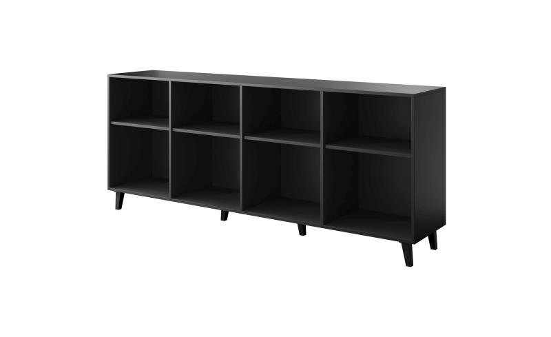 ETNA chest of drawers, matt black/matt black/craft oak - Image 7