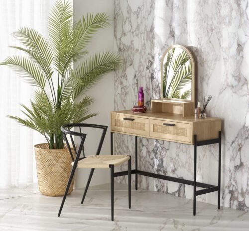 CARMEN console table, natural/black