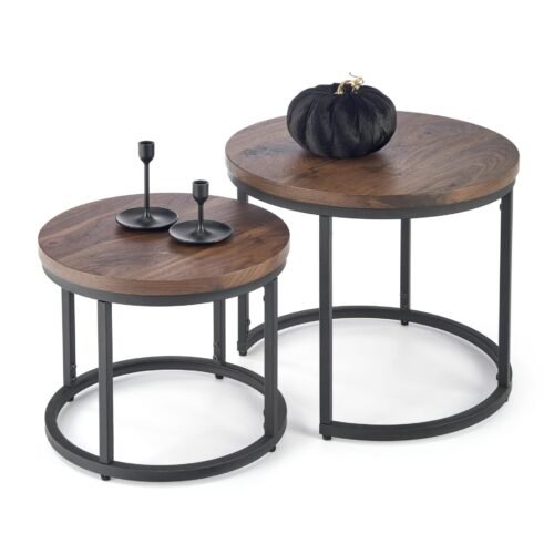 OREO coffee table set, two, walnut/black
