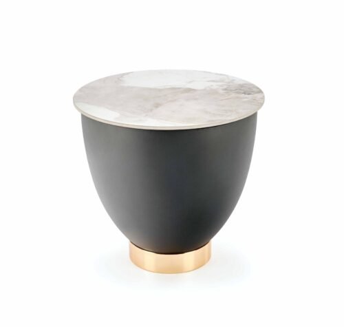 CECILIA_S coffee table, marble / gray / gold