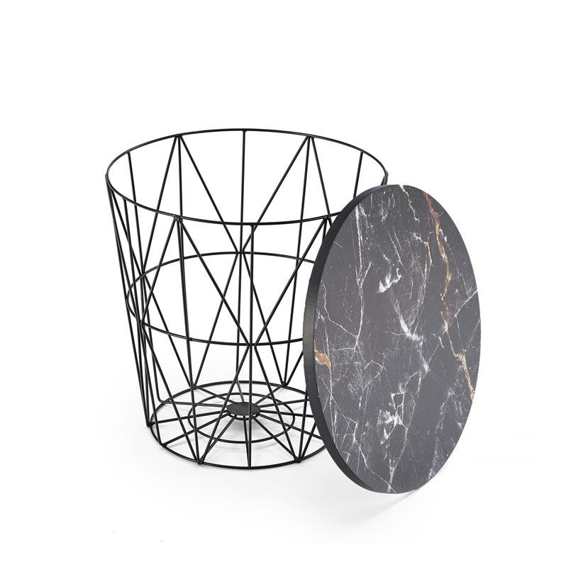 HARISSA_B coffee table, black / black marble - Image 5
