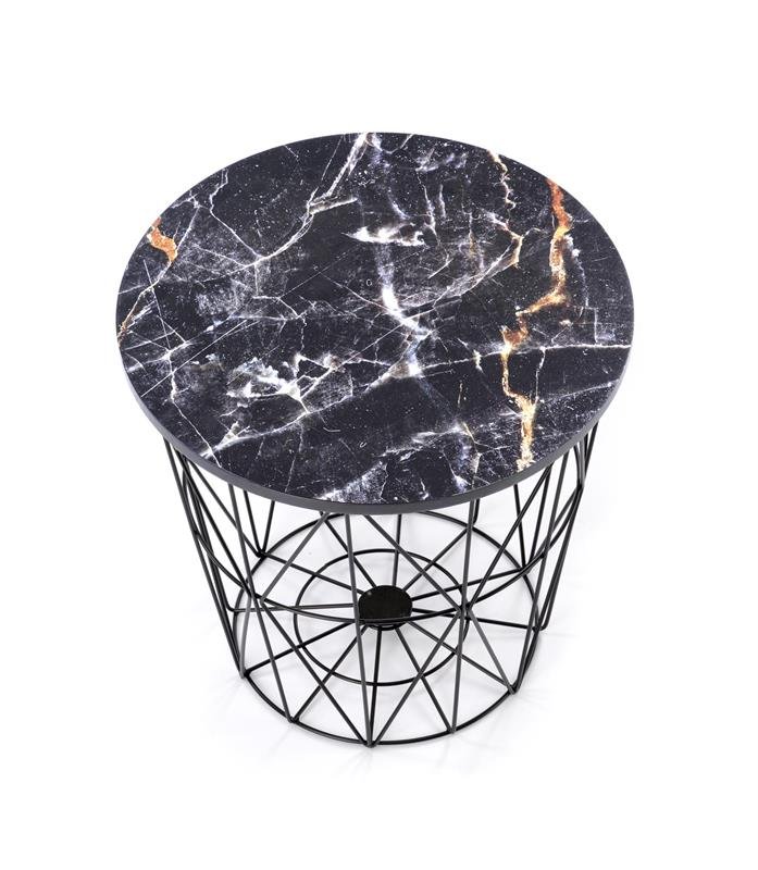 HARISSA_B coffee table, black / black marble - Image 6
