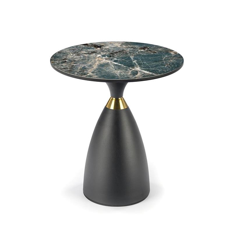 MORENA coffee table, green marble / black / gold - Image 3