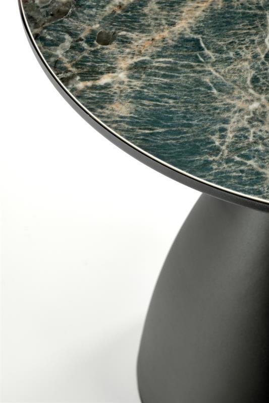 MORENA coffee table, green marble / black / gold - Image 4