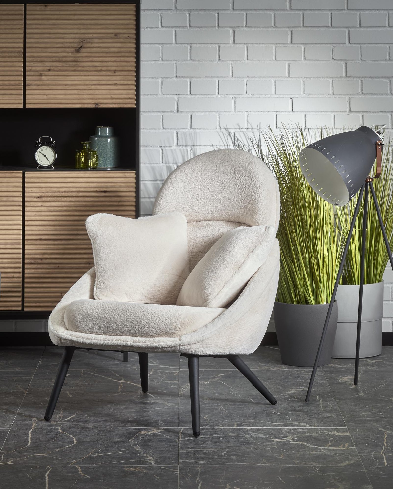 MERRY lounge chair, cream color