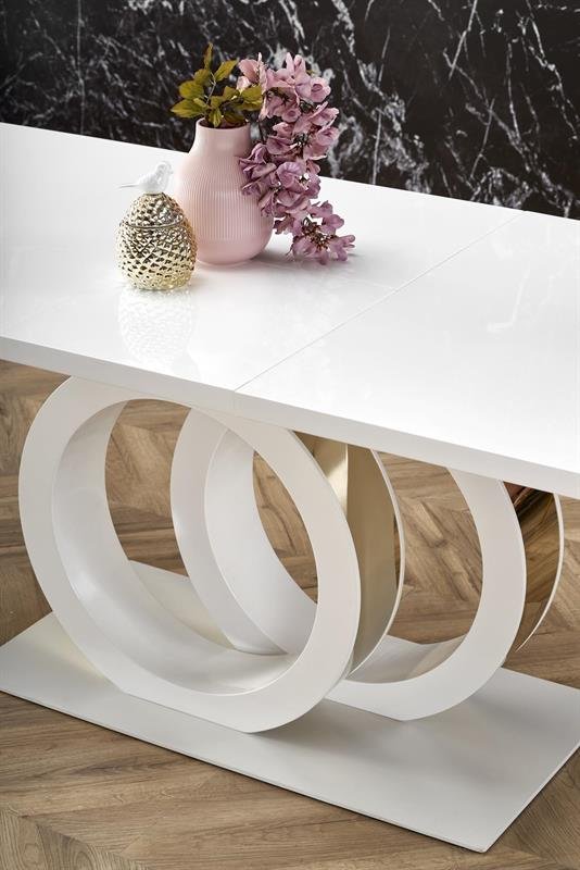 GALAARDO extendable table, white/gold - Image 12