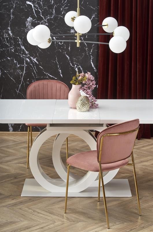 GALAARDO extendable table, white/gold - Image 14