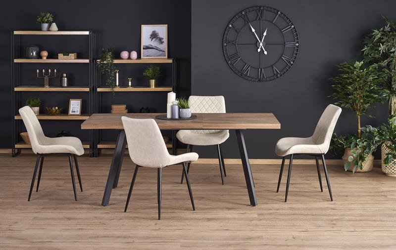 BERLIN extendable table, walnut / black - Image 3