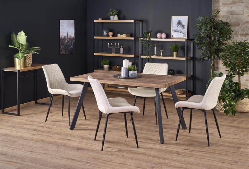 BERLIN extendable table, walnut / black - Image 4