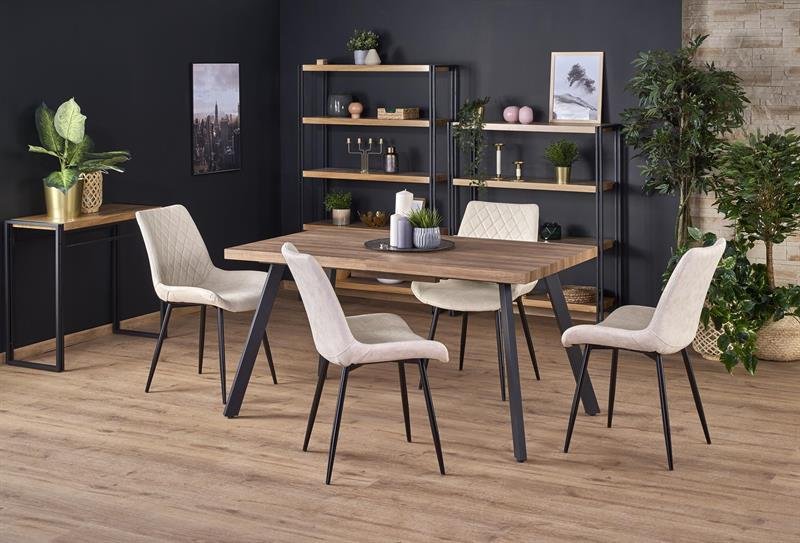BERLIN extendable table, walnut / black - Image 6
