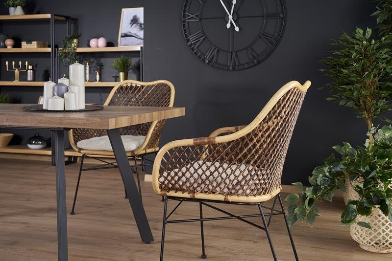 BERLIN extendable table, walnut / black - Image 8