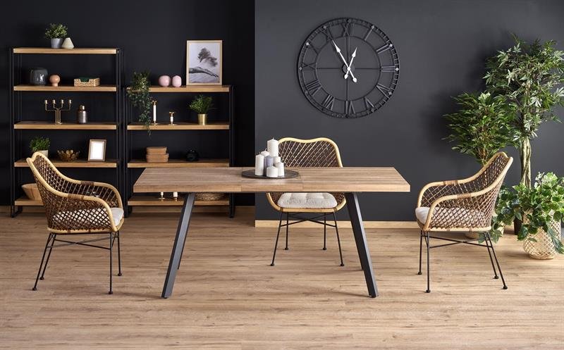 BERLIN extendable table, walnut / black - Image 22