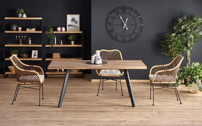 BERLIN extendable table, walnut / black - Image 23