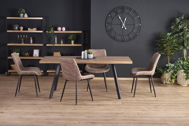 BERLIN extendable table, walnut / black - Image 25