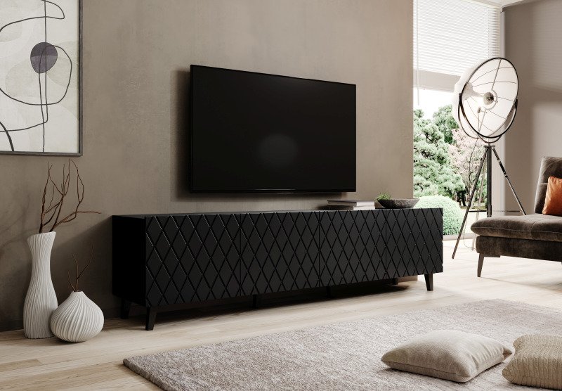 TV stand ASTI matte black/matt black