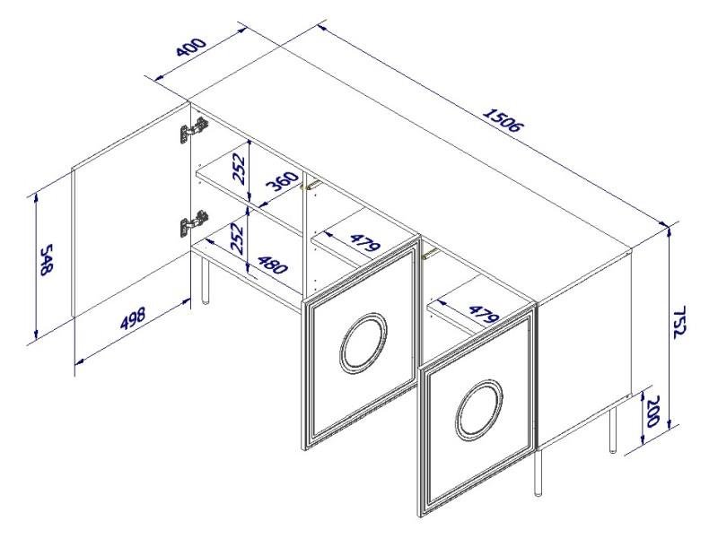 PALAZZO chest of drawers 200 (4D) - Image 4