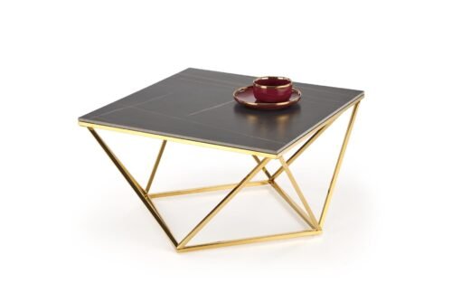 FELICIA coffee table, black marble / gold