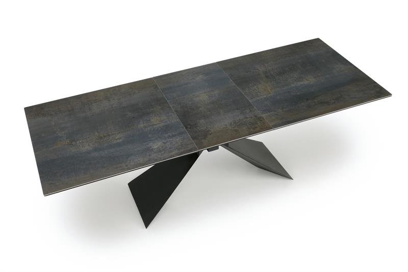 LUCIANO extendable table, blue marble / black - Image 8